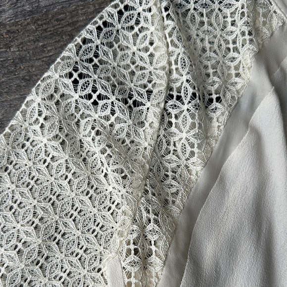 Rebecca Taylor Cream 3/4 Sleeve Relaxed Blouse - Picture 7 of 7